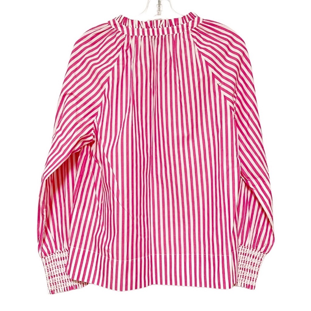 NEW J. Crew Smocked-cuff popover top in stripe
Item AU295 - Picture 3 of 7